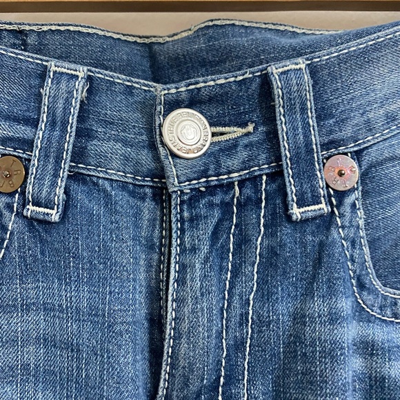 True Religion Distressed Men Jeans Size 32 Great Condition Blue - Picture 4 of 6